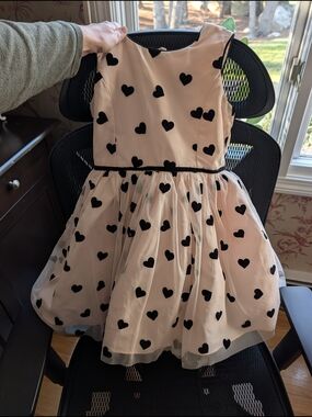 Brand New Girls Tutu Tulle Pink Heart Party Dress Size 6x
